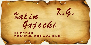 Kalin Gajicki vizit kartica